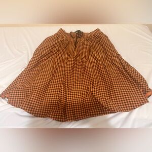 Vixen by Micheline Pitt Pumpkin Gingham Corset Skirt